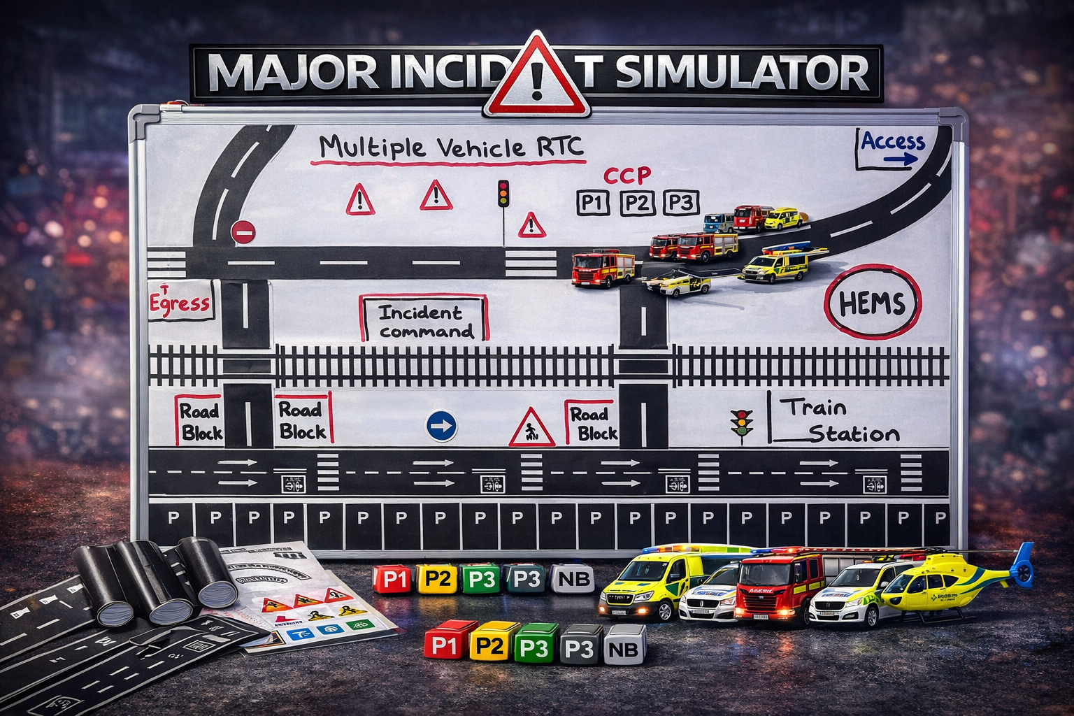 Major Incident Magnetic Whiteboard Set (90cm x 60cm) - 2