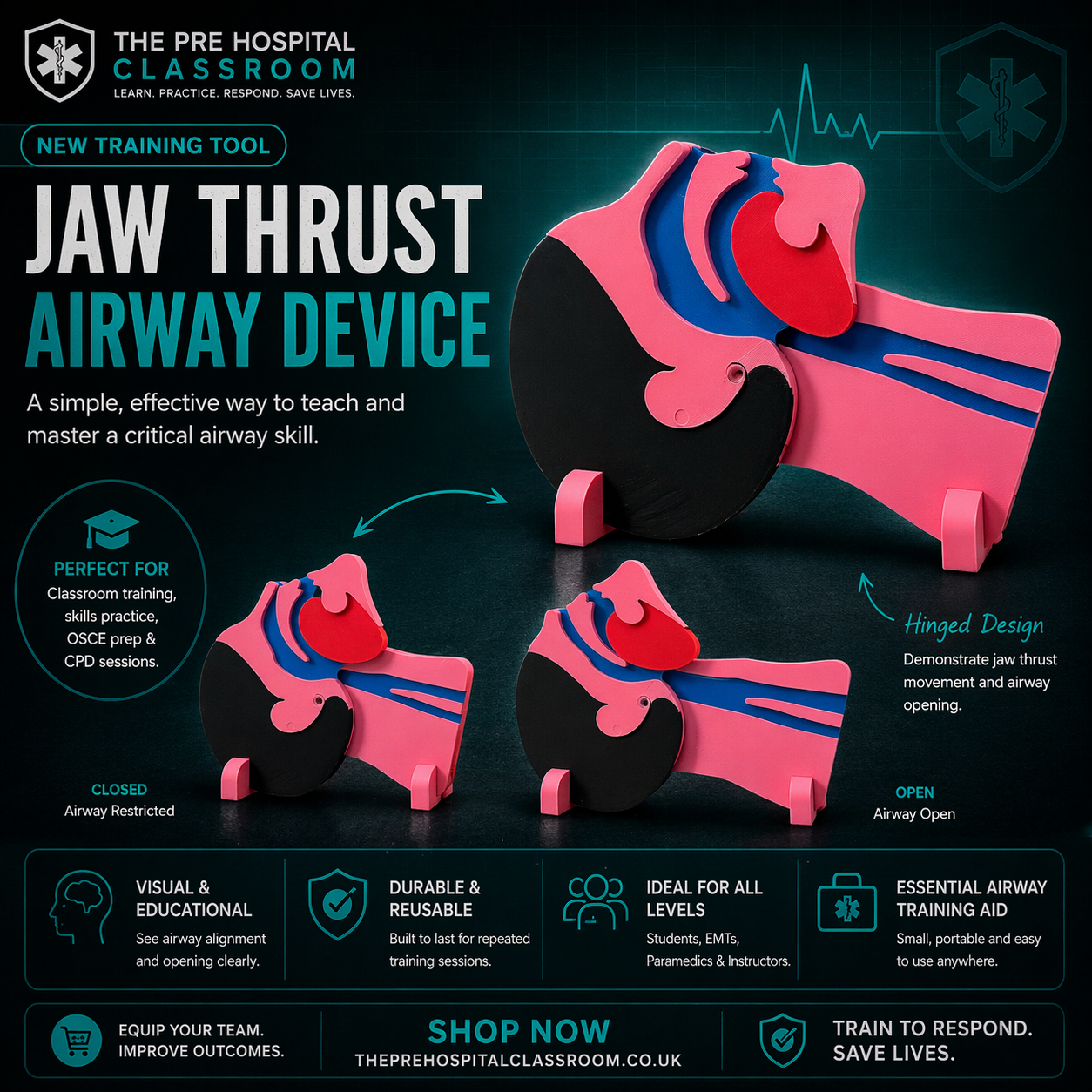 Jaw Thrust Airway Training Device