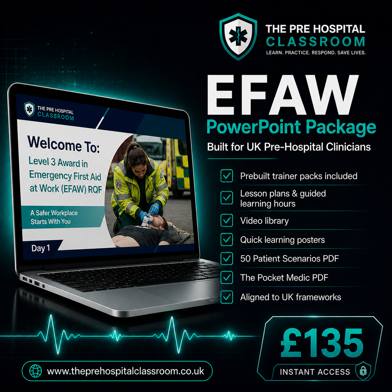 Emergency First Aid At Work (EFAW) RQF – PowerPoint Package